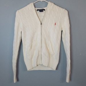 Ralph Lauren Sport Ribbed Zip-Up Hoodie Sweater